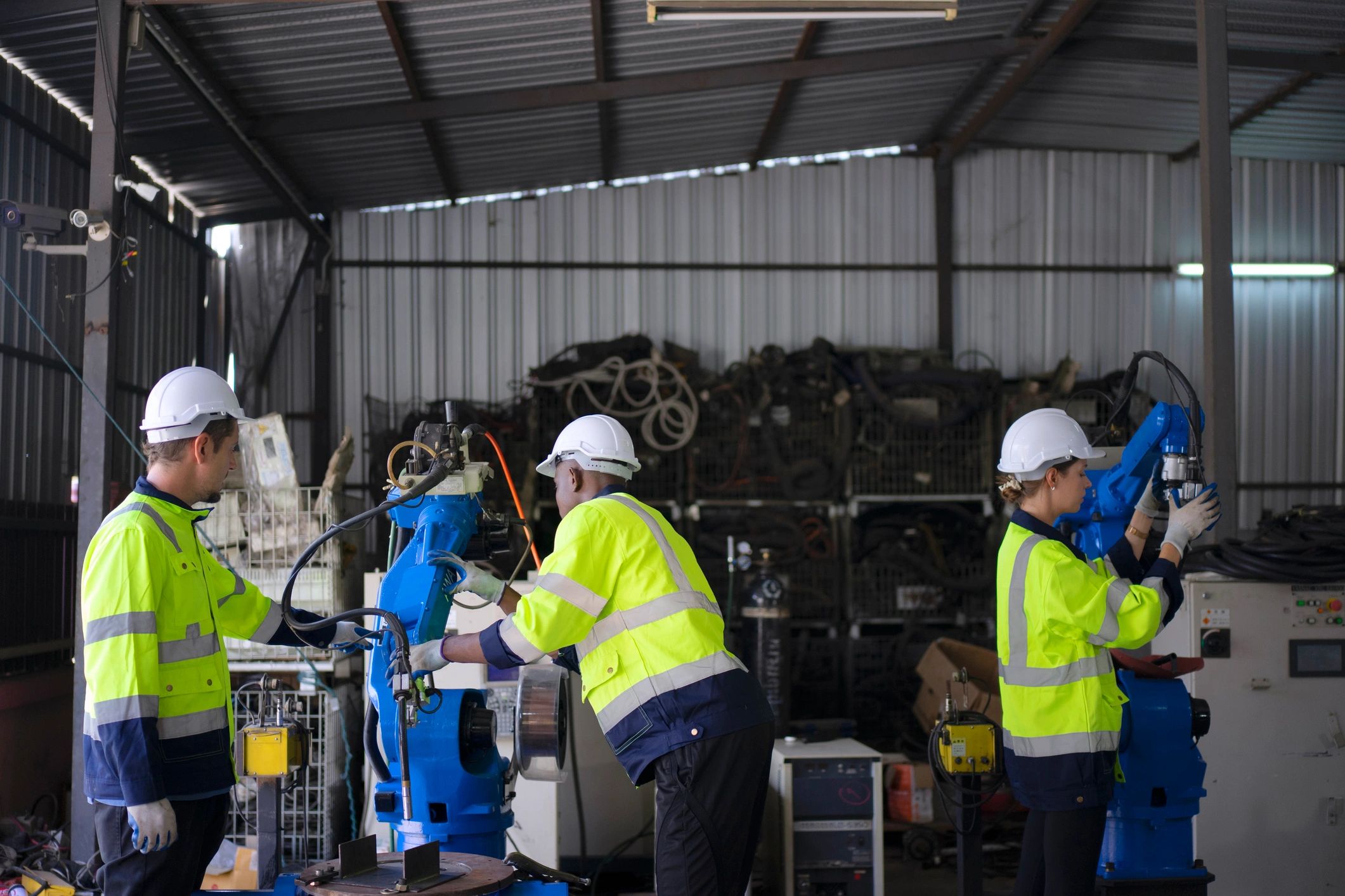 Industrial engineer working in a factory environment